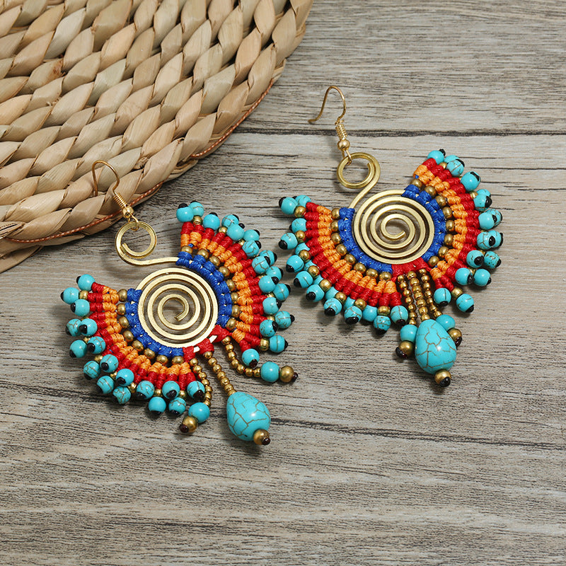 Wholesale Braided Vintage Alloy Earrings